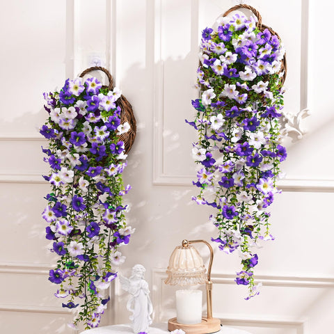 Waipfaru maintenance-free faux flowers simplify outdoor décor setups.