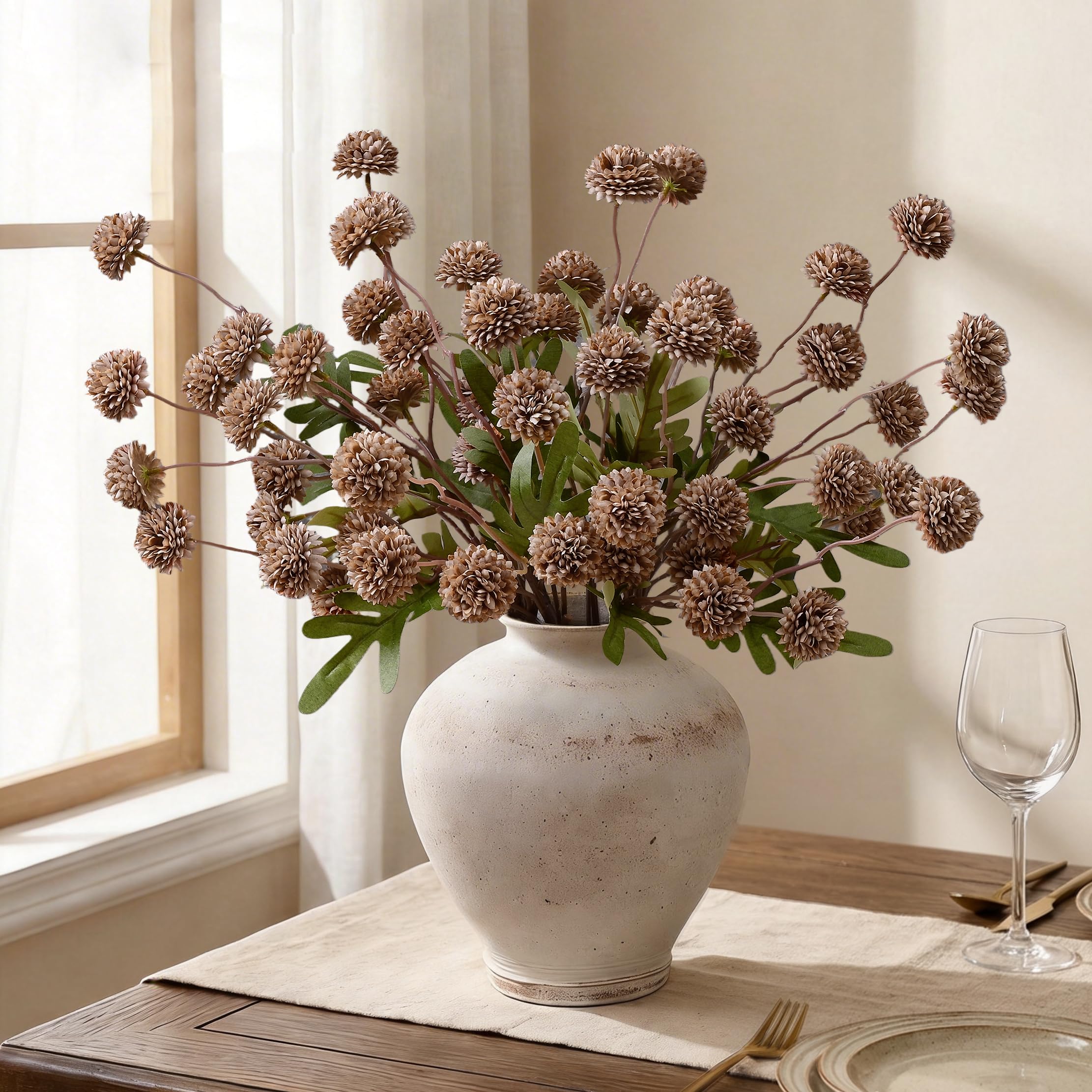 Waipfaru mini chrysanthemum stems, 18 inches long, for versatile designs.