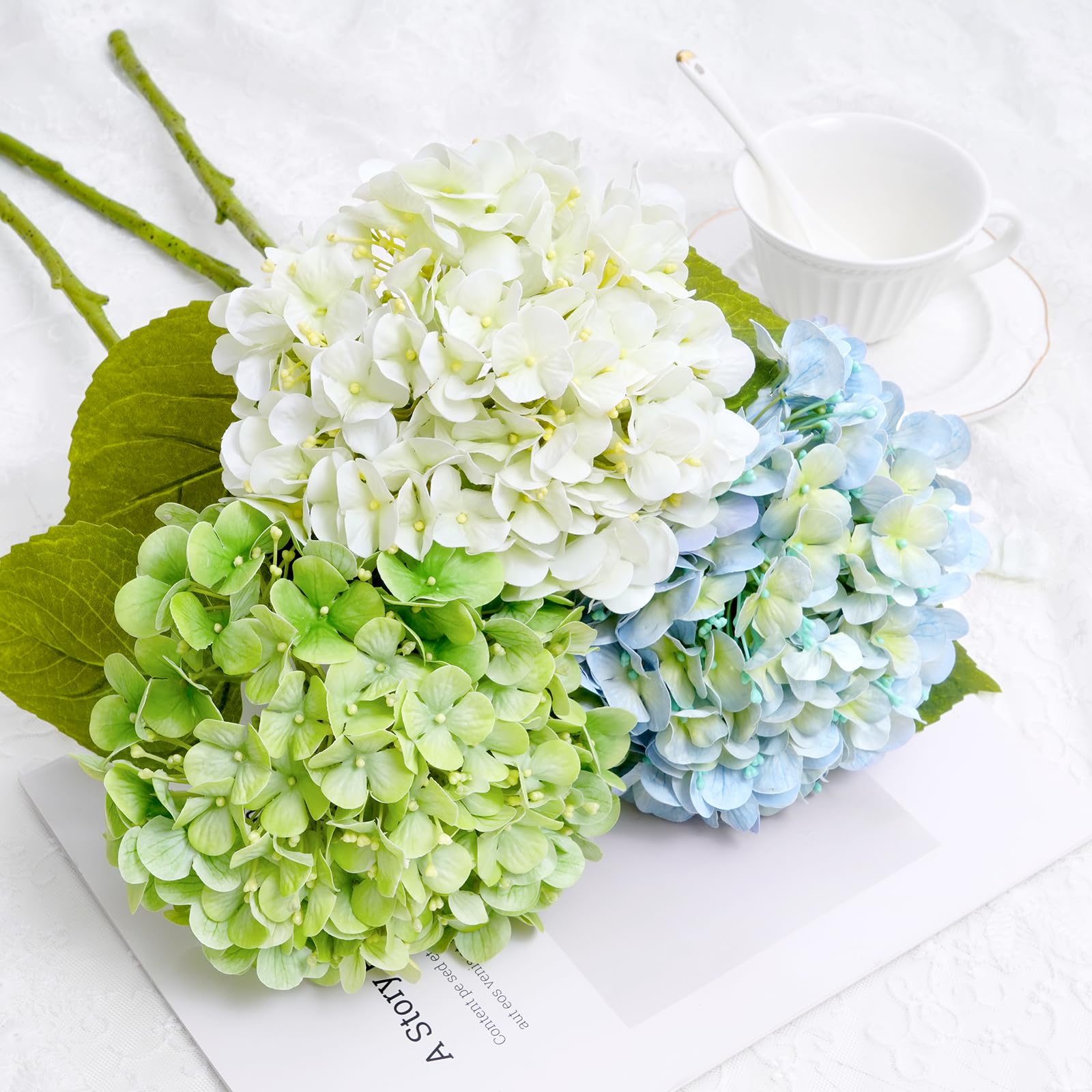 Waipfaru no-water hydrangea offers low-maintenance, realistic decor.