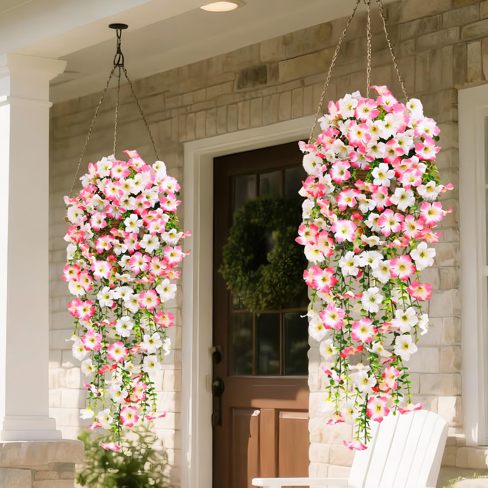 Waipfaru petunias planter decor ready for quick outdoor updates.