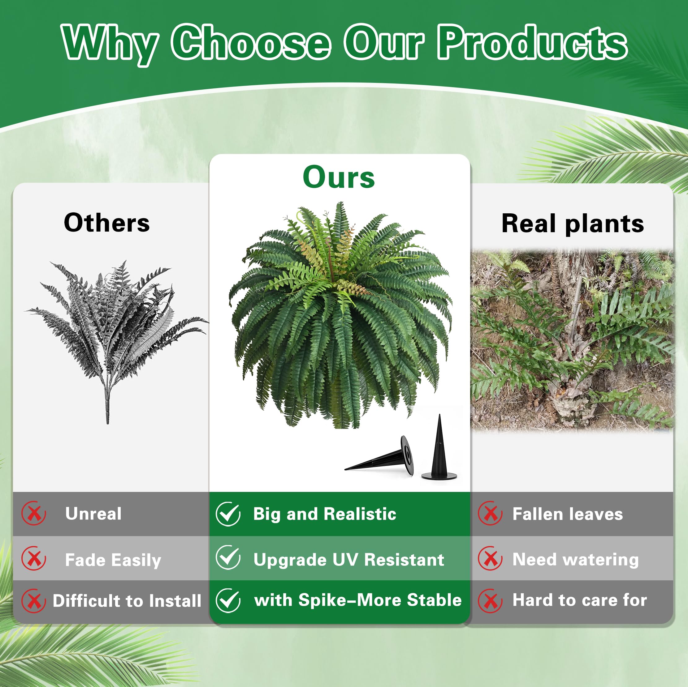 Waipfaru porch decor fern ideal for balconies and patios.