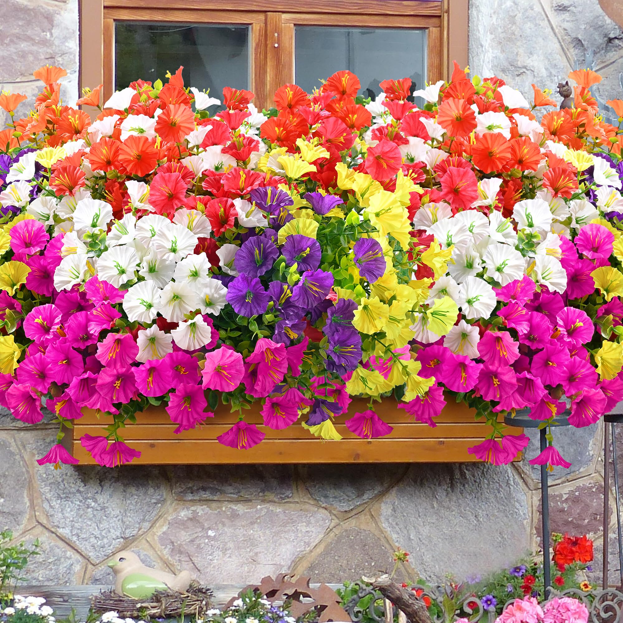 Waipfaru realistic, maintenance-free outdoor flowers staying vibrant outdoors.