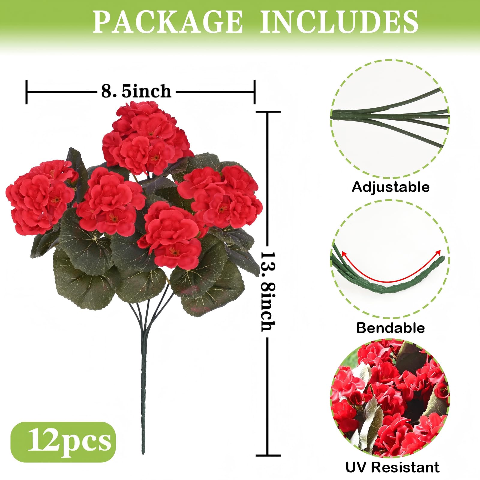 Waipfaru red geraniums porch decor for year-round color with low maintenance.