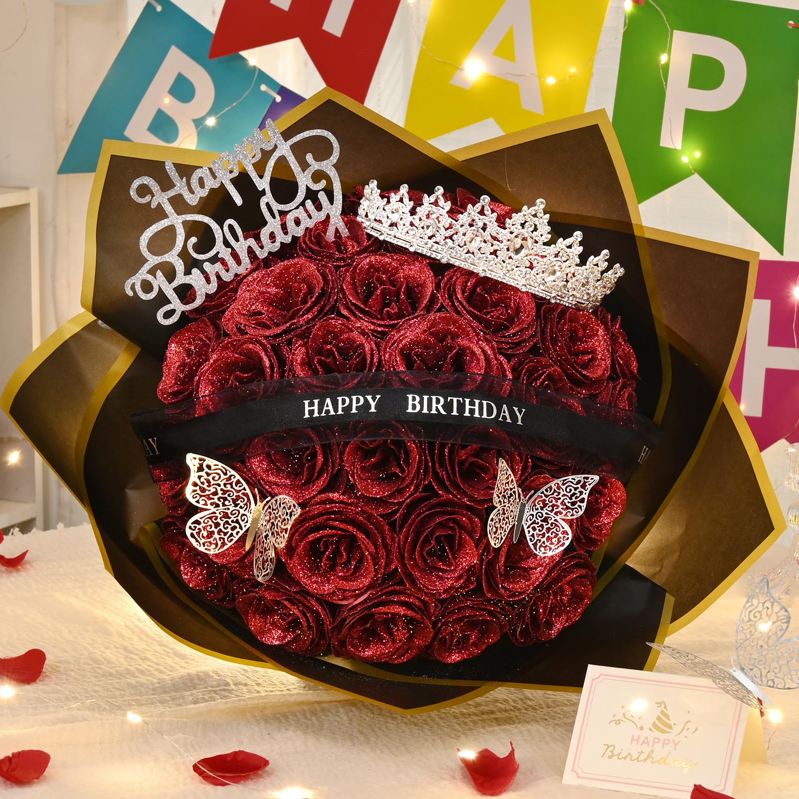 Waipfaru Rose Bouquet wrapped and ready for gifting