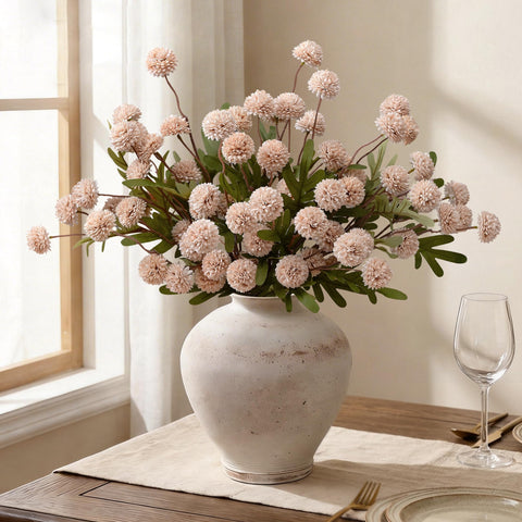 Waipfaru silk chrysanthemum bloom closeup highlights lifelike petals and durable form.