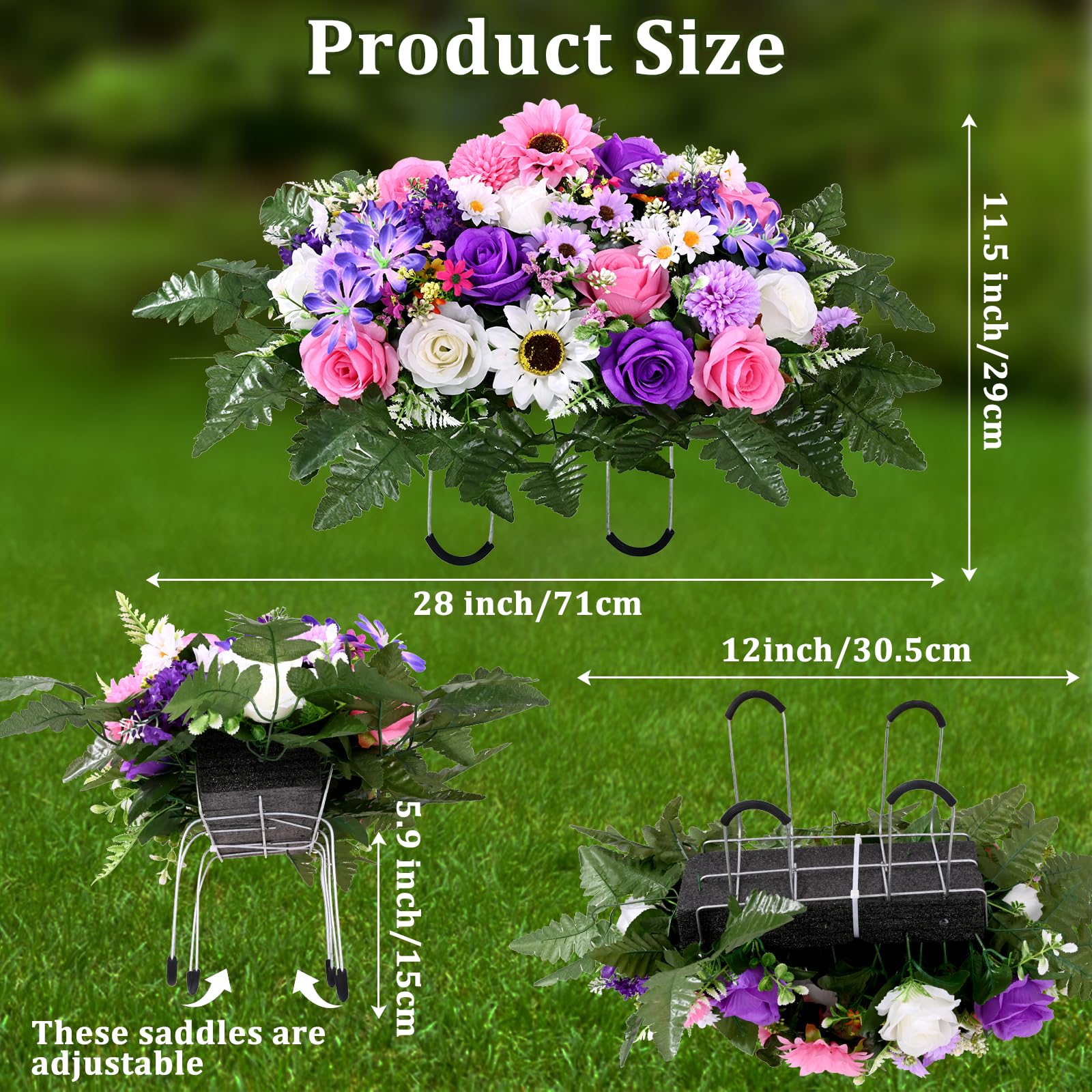 Waipfaru UV-resistant silk mix indicating long-lasting outdoor decor.