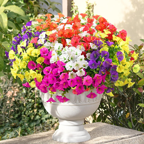 Waipfaru spring-summer decor in lush faux blooms for balcony and patio.