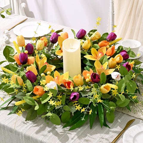 Waipfaru Spring Wreath wall decor creates fresh spring ambiance