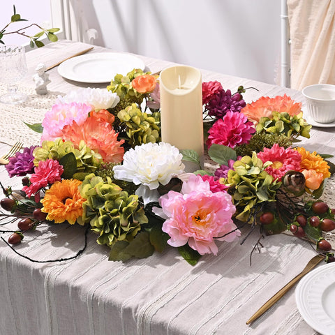 Waipfaru wreath wooden base ensures sturdy outdoor-ready durability.