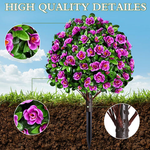 Waipfaru 24in faux shrubs provide year-round color without watering.