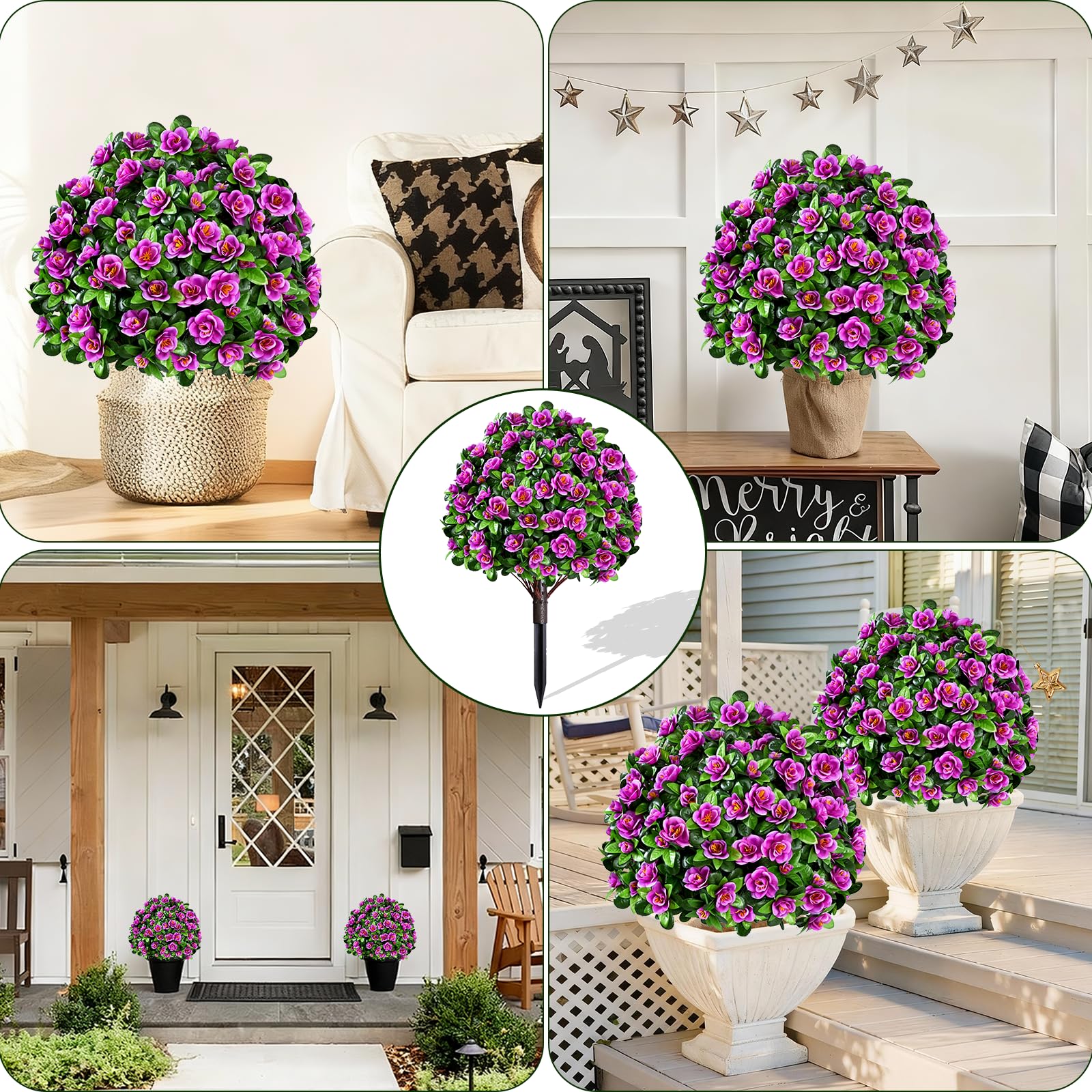 Waipfaru topiary ball features fluffy, natural-looking leaves.
