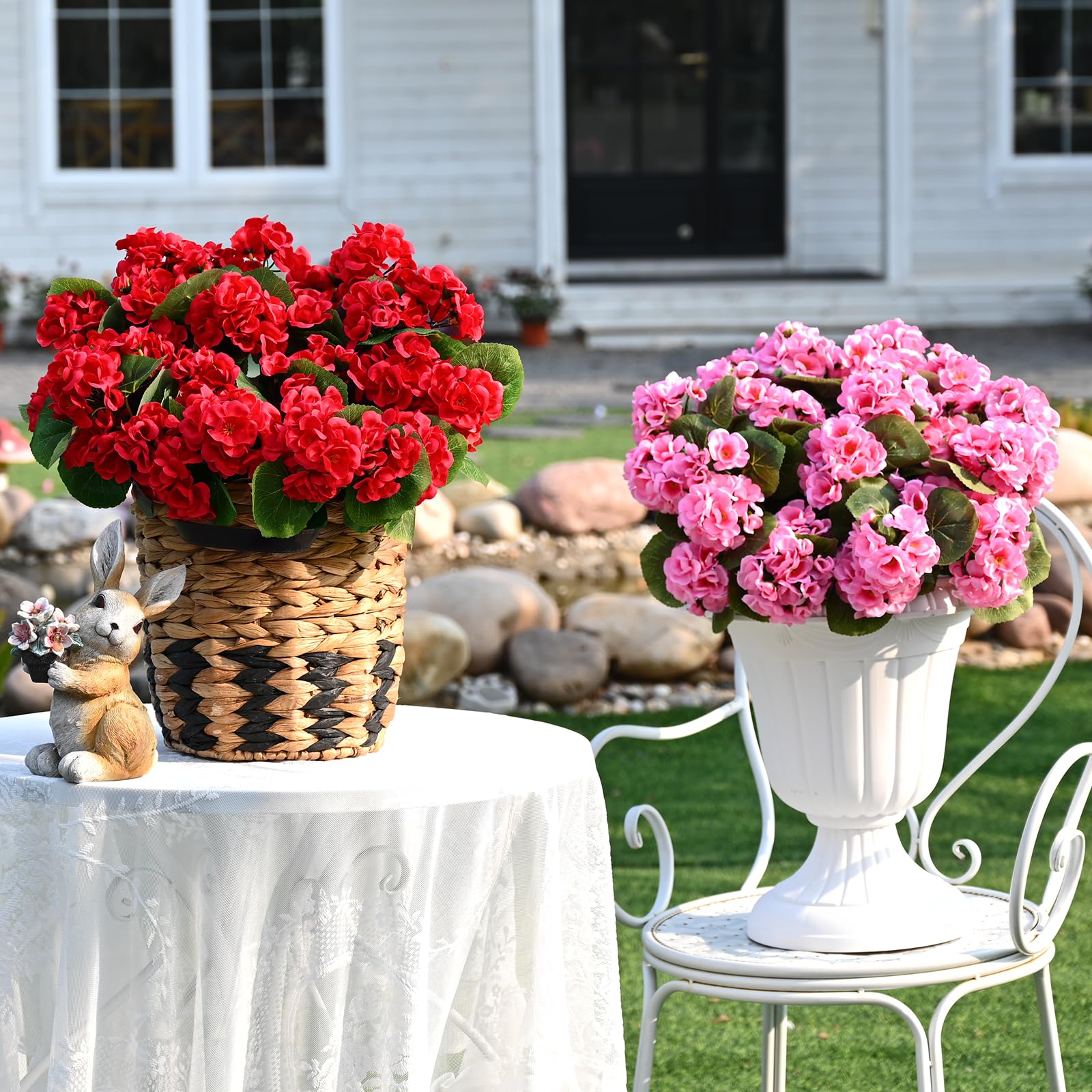 Waipfaru UV-resistant artificial flowers ideal for sunlit outdoor spaces.