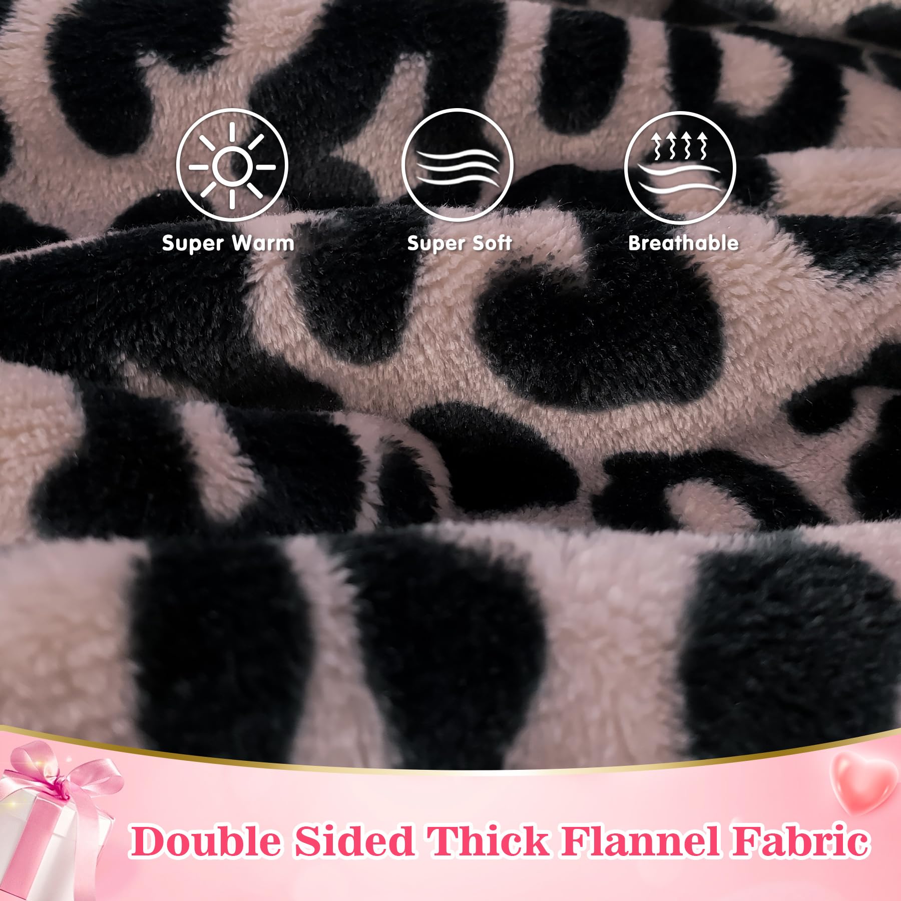 Waitu leopard blanket hoodie sleeves allow free movement while keeping you warm.