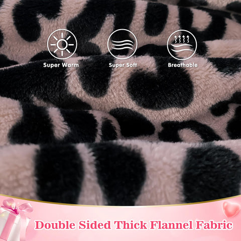 Waitu leopard blanket hoodie sleeves allow free movement while keeping you warm.