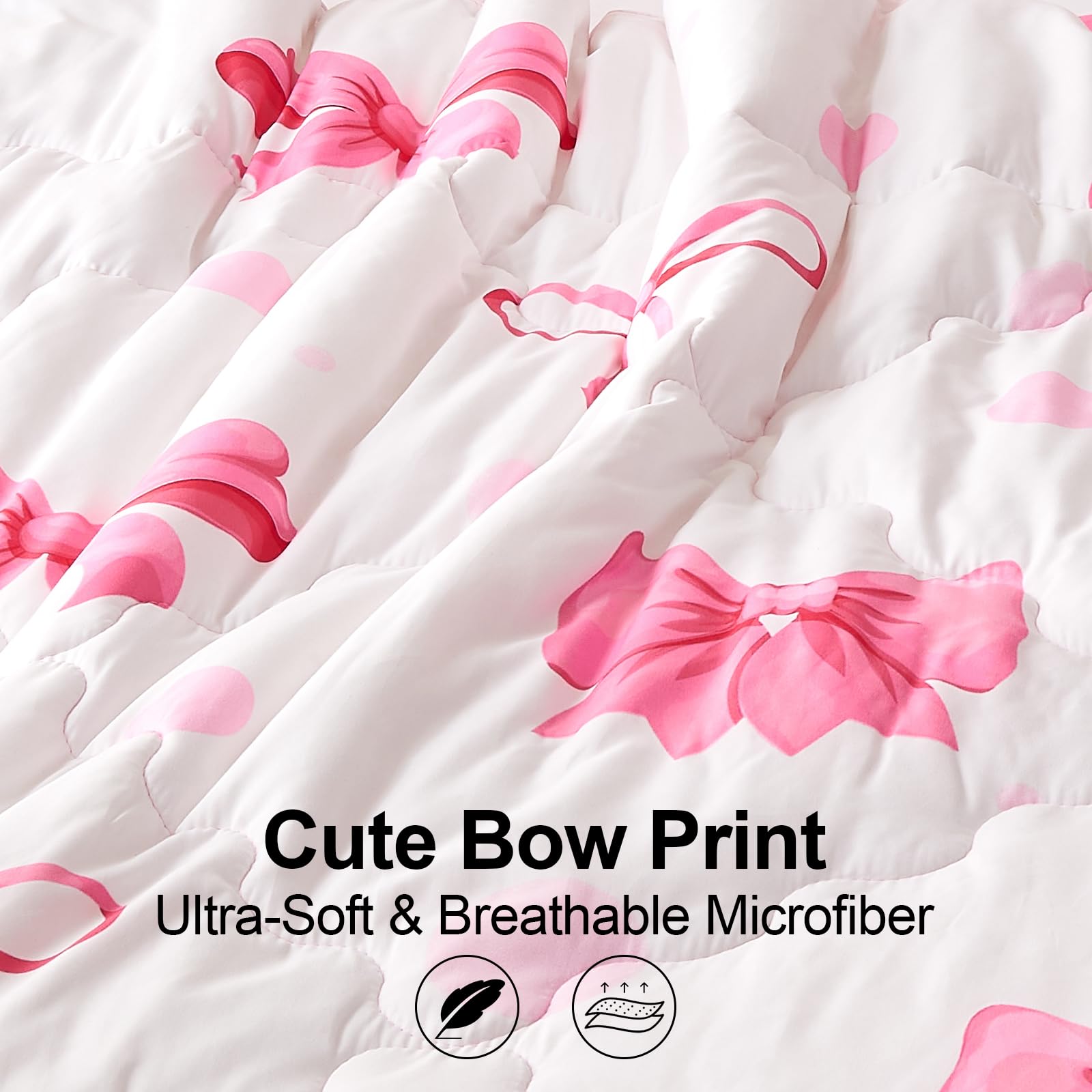 Wajade pink bow fitted sheet twin keeps bed neat