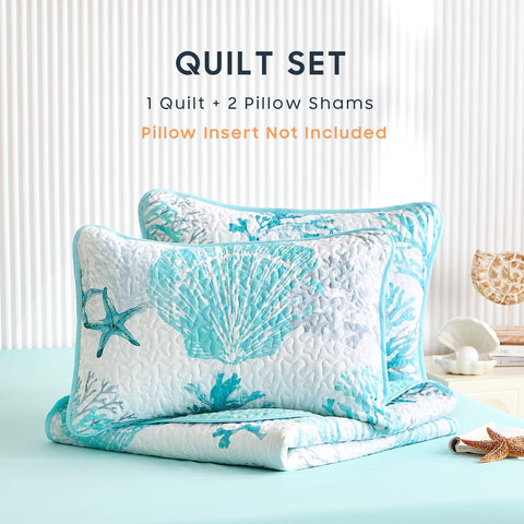 Wake In Cloud starfish-detail quilt adds nautical charm and lightweight comfort