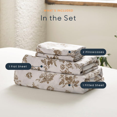 Wake In Cloud deep-pocket fitted sheet secures a snug fit