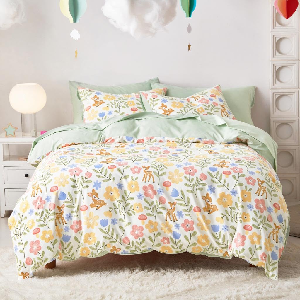 Wake In Cloud twin floral pattern comforter with soft microfiber texture for cozy nights