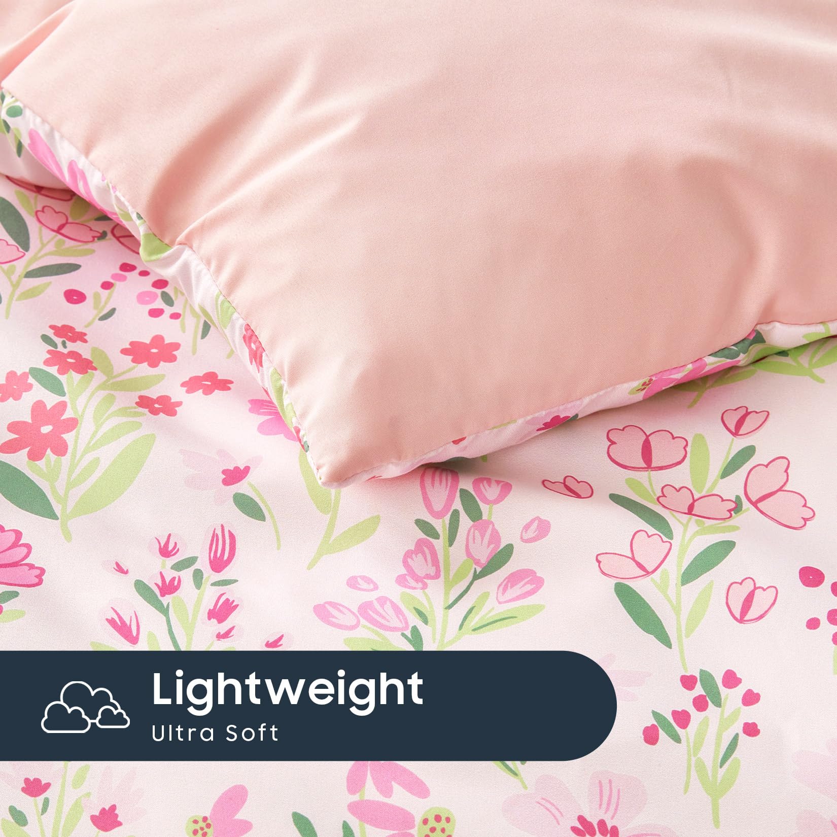 Wake In Cloud pillowcases twin set provides soft sleeping surface and easy care.