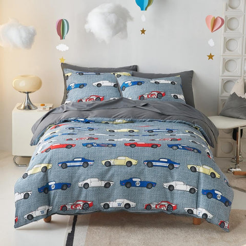 Wake In Cloud race car pattern sparks imaginative play for kids.
