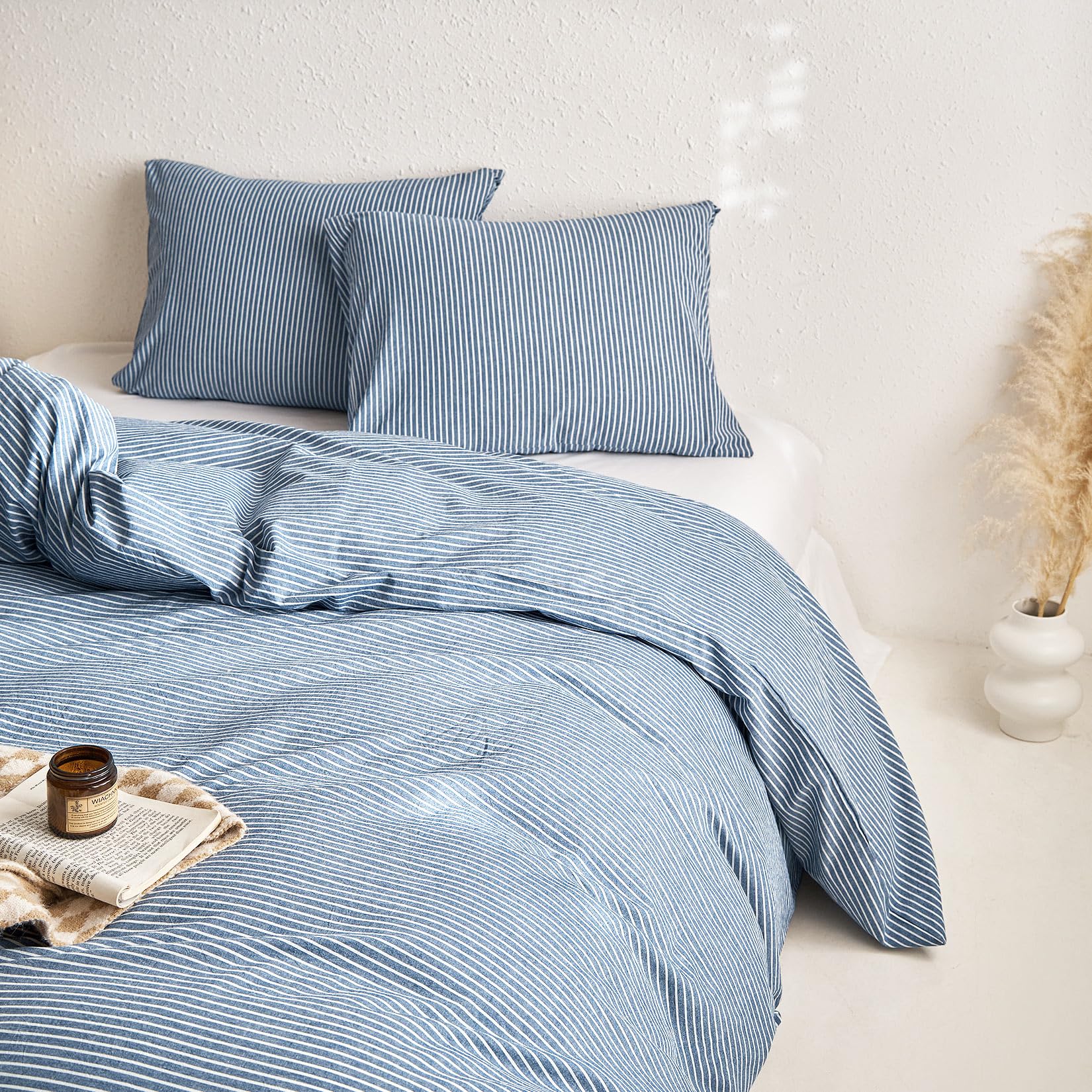 Wake In Cloud ticking stripe farmhouse pattern adds casual charm to any room.
