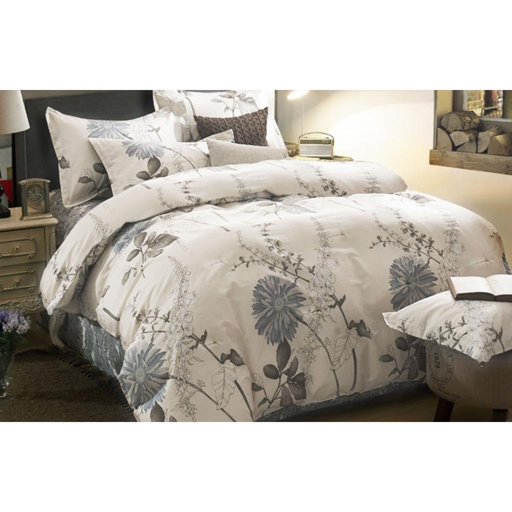 Wake In Cloud floral comforter pattern enhances elegance and botanical room ambiance.