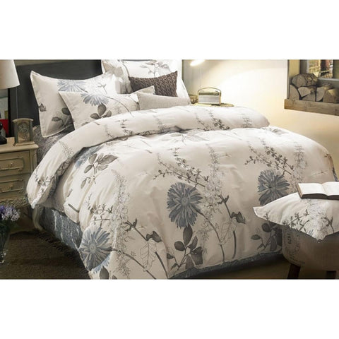 Wake In Cloud floral comforter pattern enhances elegance and botanical room ambiance.