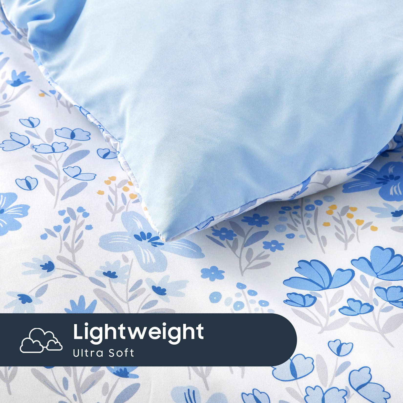 Wake In Cloud stitching detail on comforter helps keep filling in place