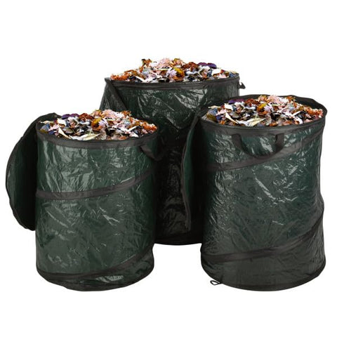 Wakeman Outdoors collapsible 23.1-gal trash can for easy campsite cleanup and compact storage.
