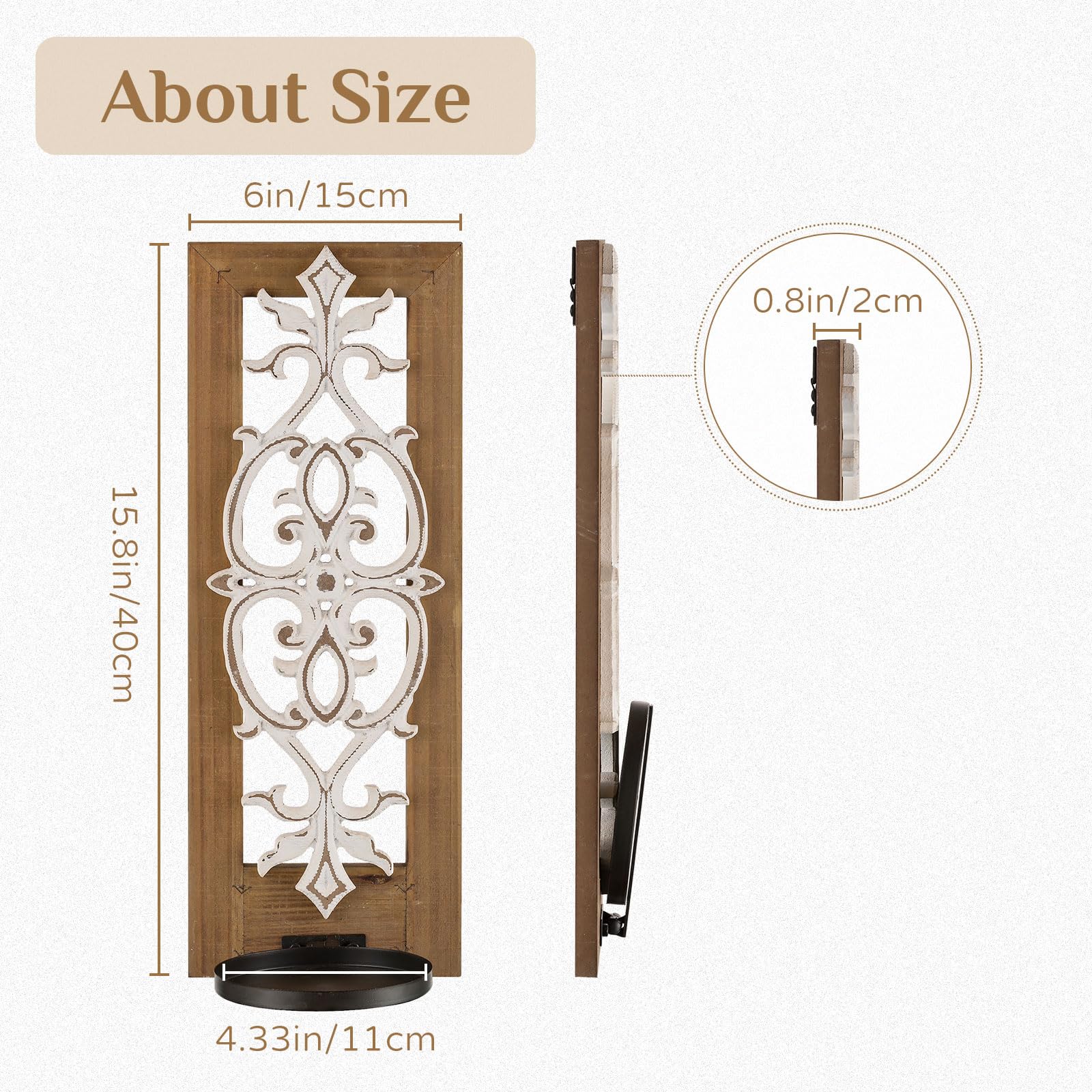 Walasis 3D embossed floral sconce adds texture and character to hallways.