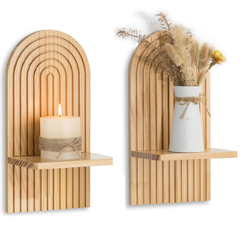 Walasis boho wall candle holder arch 3D design accents living room warmth