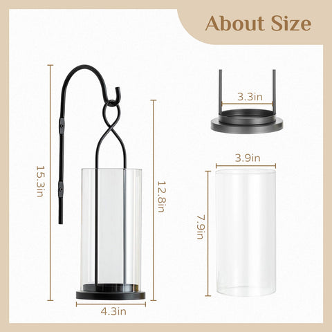 Walasis detachable glass hurricane cover for quick cleaning and versatile display
