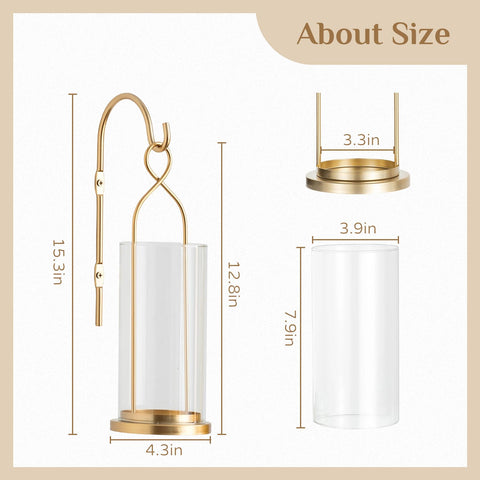 Walasis detachable glass hurricane showcases candlelight safely from all sides