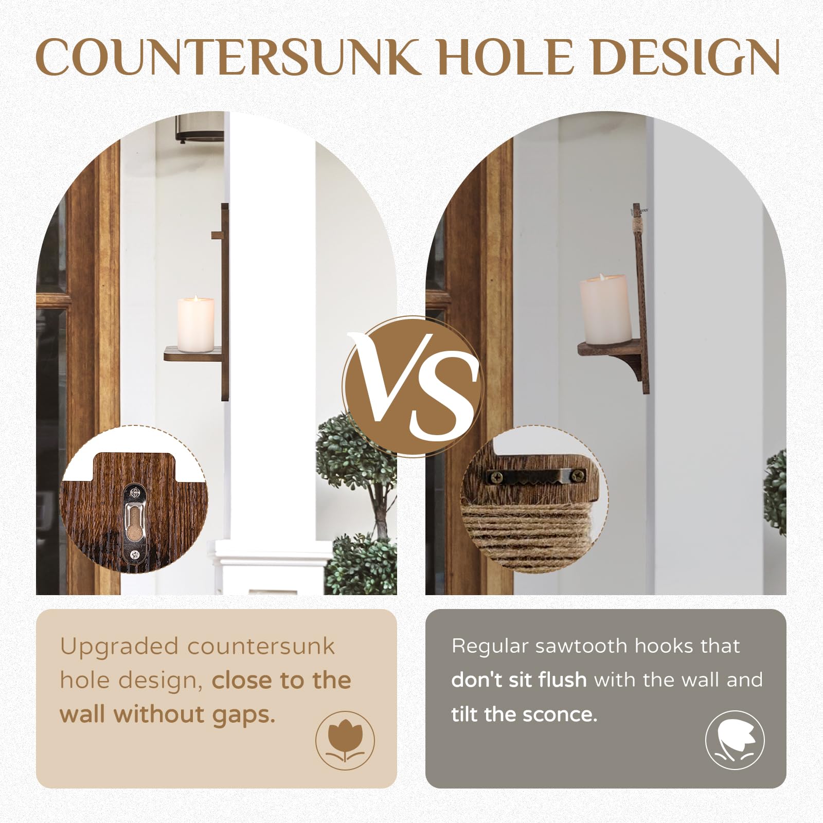 Walasis two-sconce wood decor enhances cozy dining and living spaces
