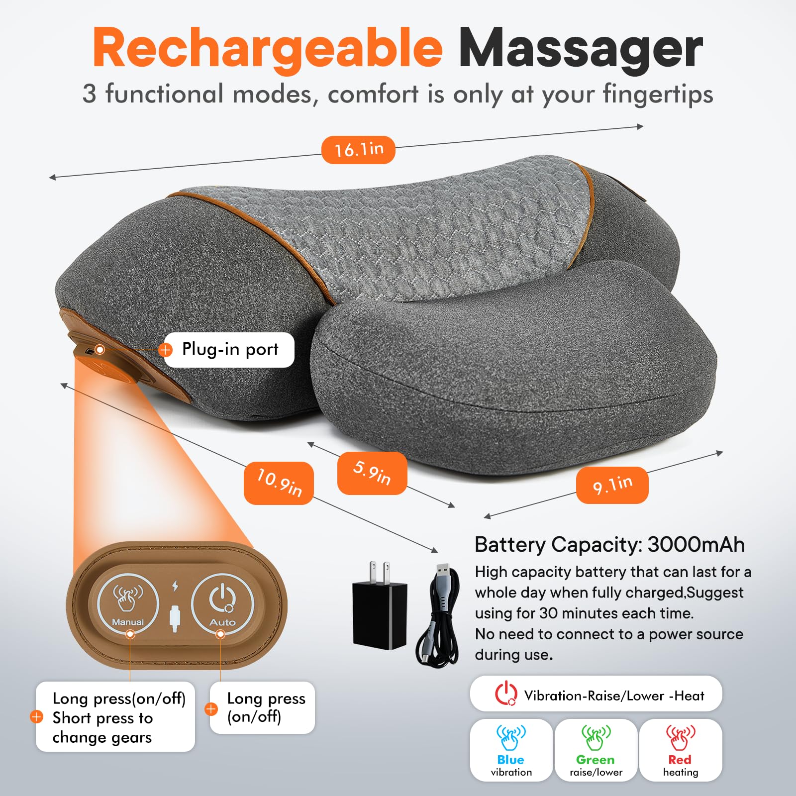 WALFITE airbag massage feature providing gentle neck compression