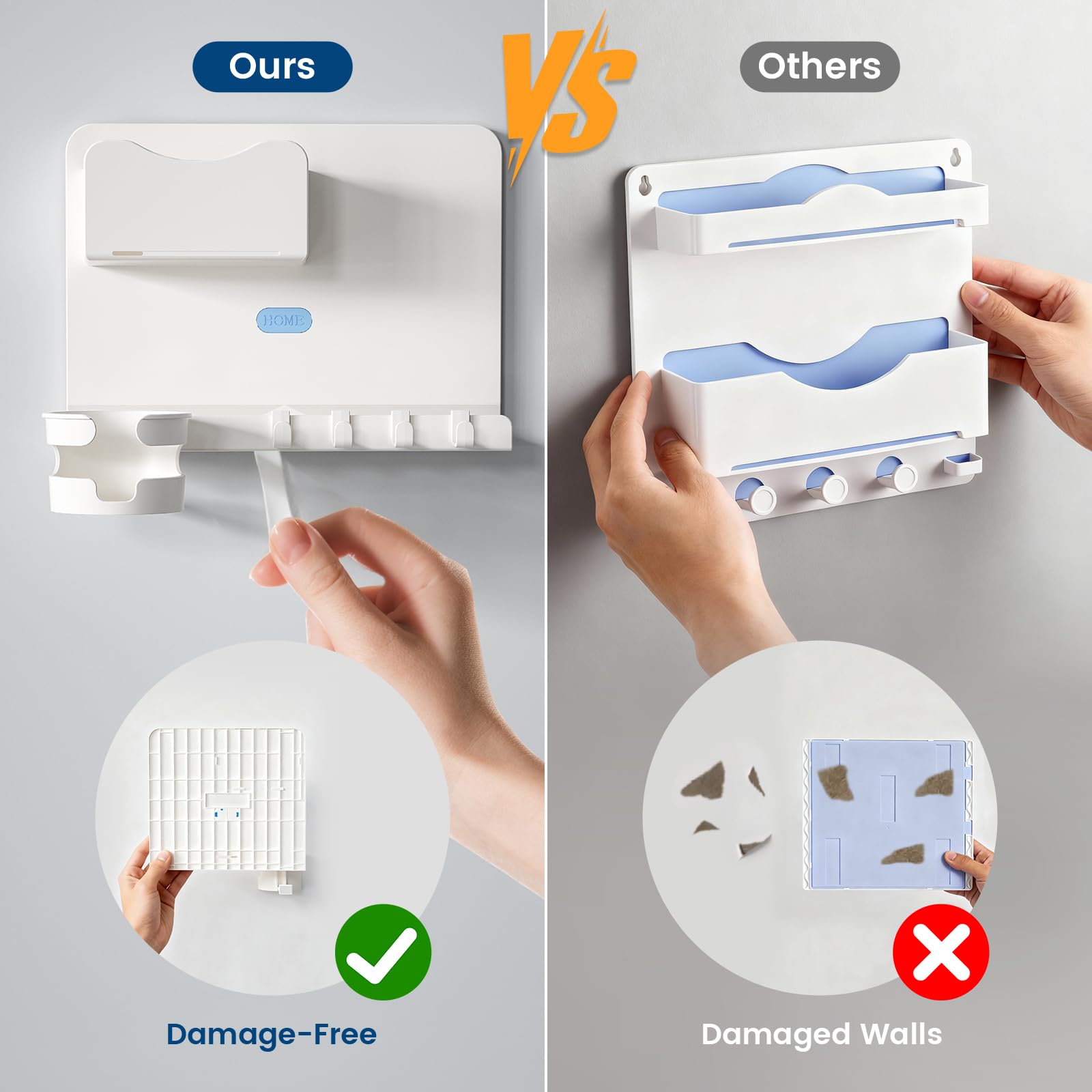 WALfuyao damage-free removal tape design protects walls during removal.