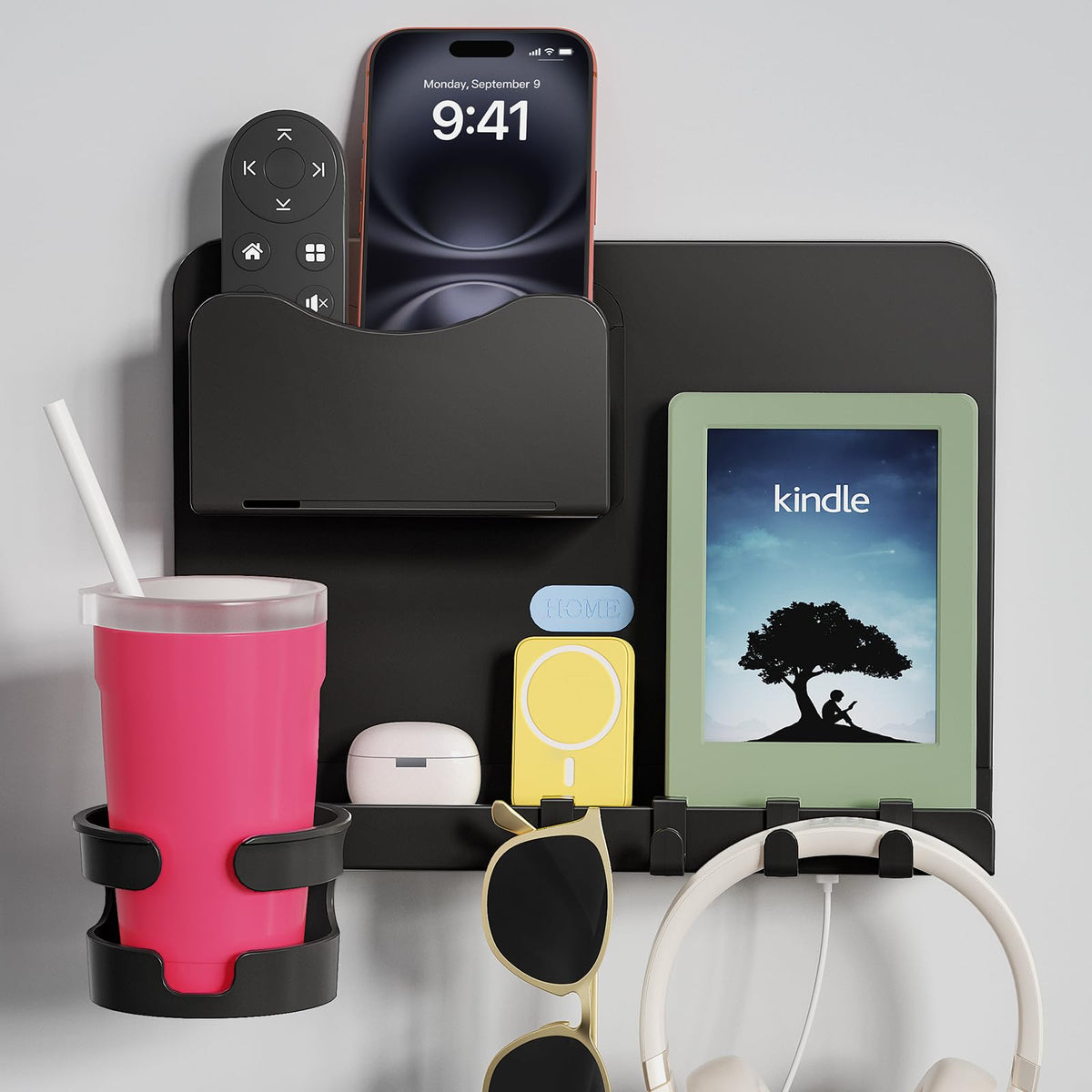 WALfuyao bedside floating shelf keeps essentials within reach and organized