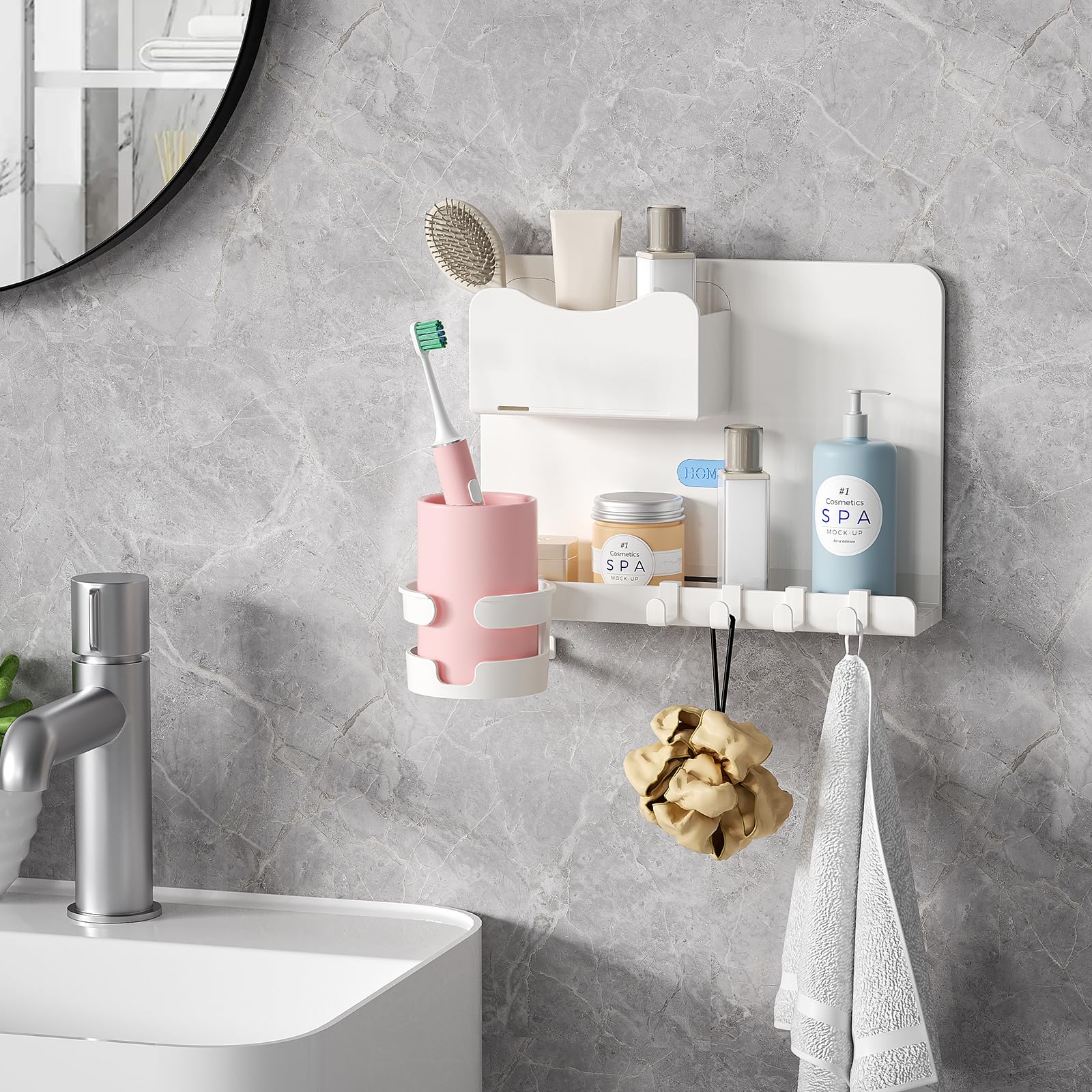 WALfuyao room-decor floating shelf in a cozy bedroom setting.