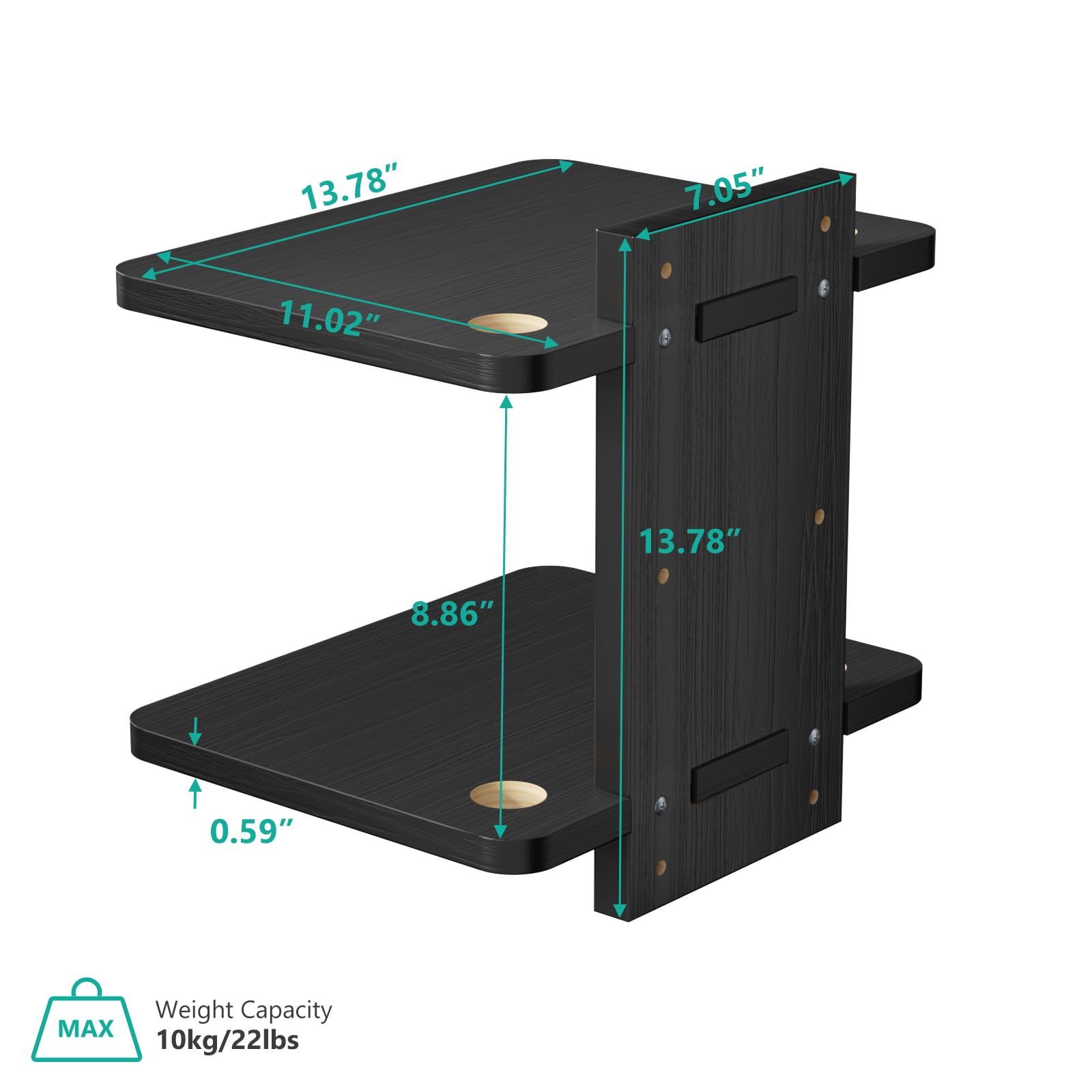 WALI CS202NB drywall installation angle for secure mounting.
