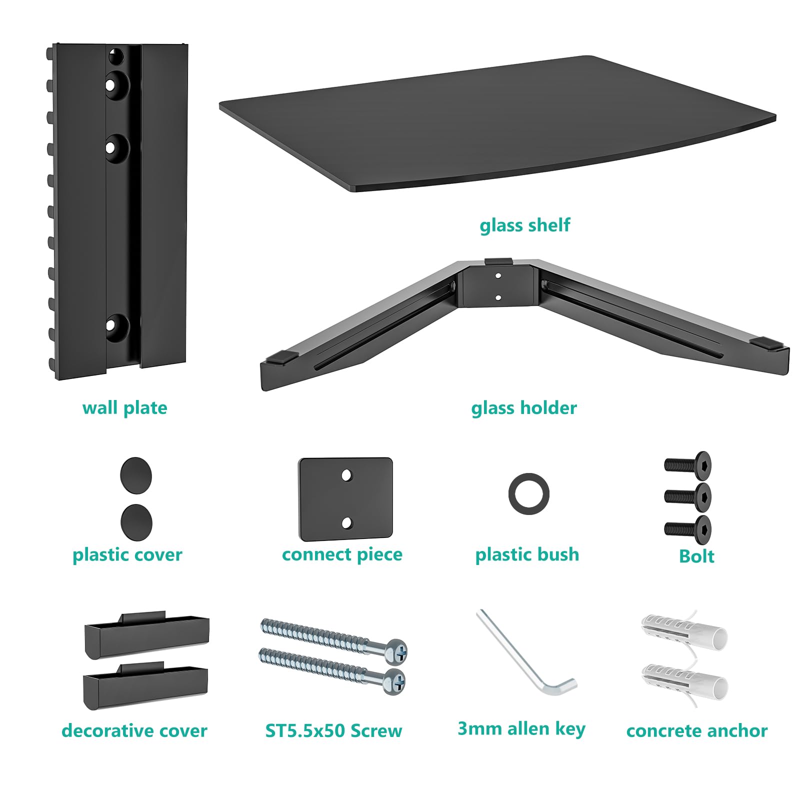 WALI black finish complements modern living room décor.