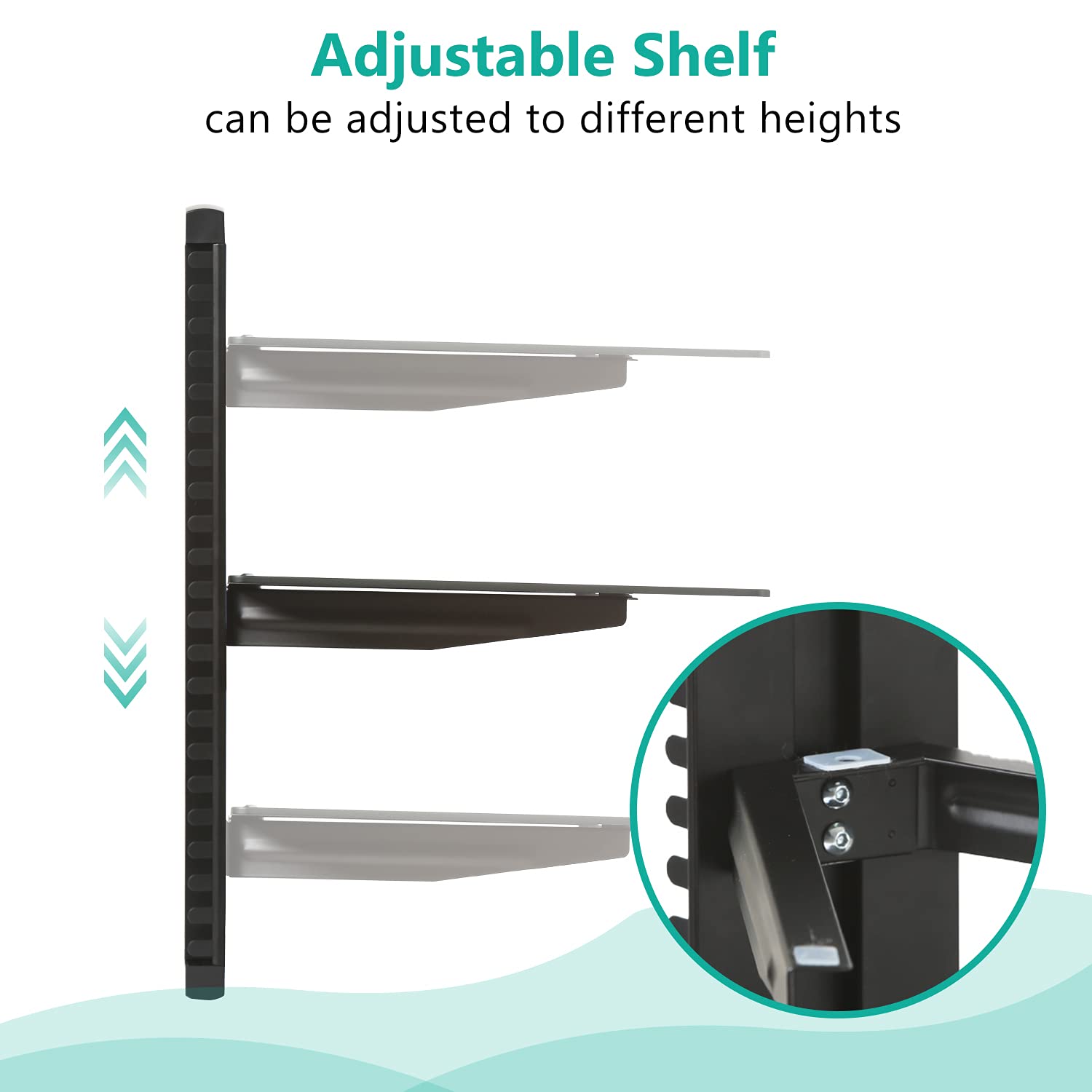 WALI wall-mount plate features a slim profile for easy mounting.