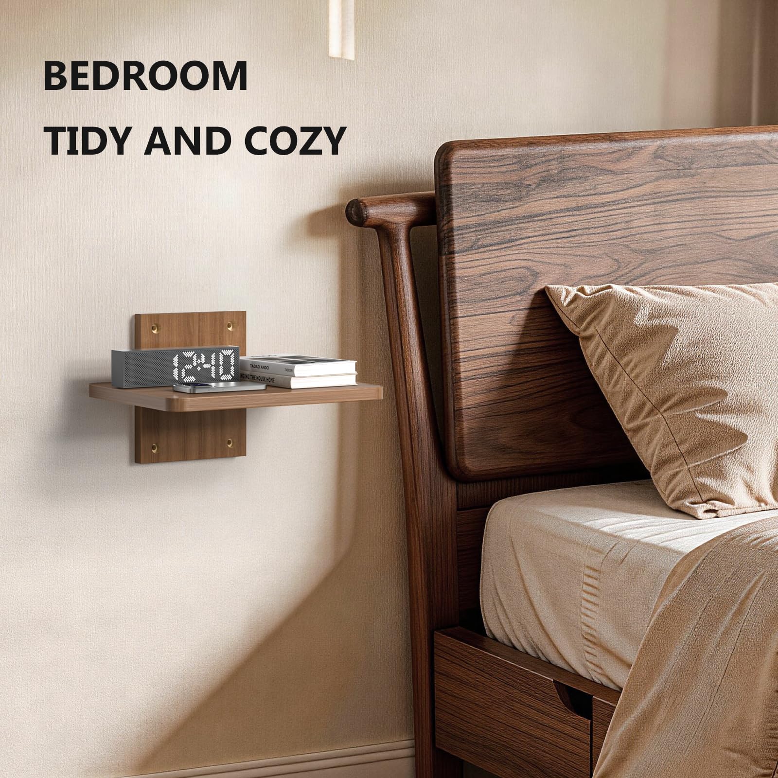 Dimensions of the WALI shelf showing 13.78 by 11.02 inches for compact storage.