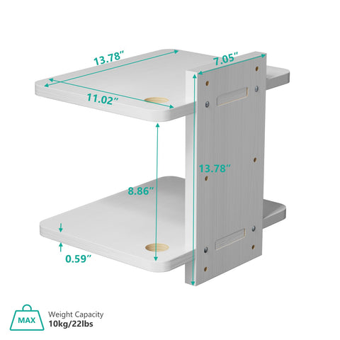 WALI two-shelf design securely hosts DVD players, consoles, and routers