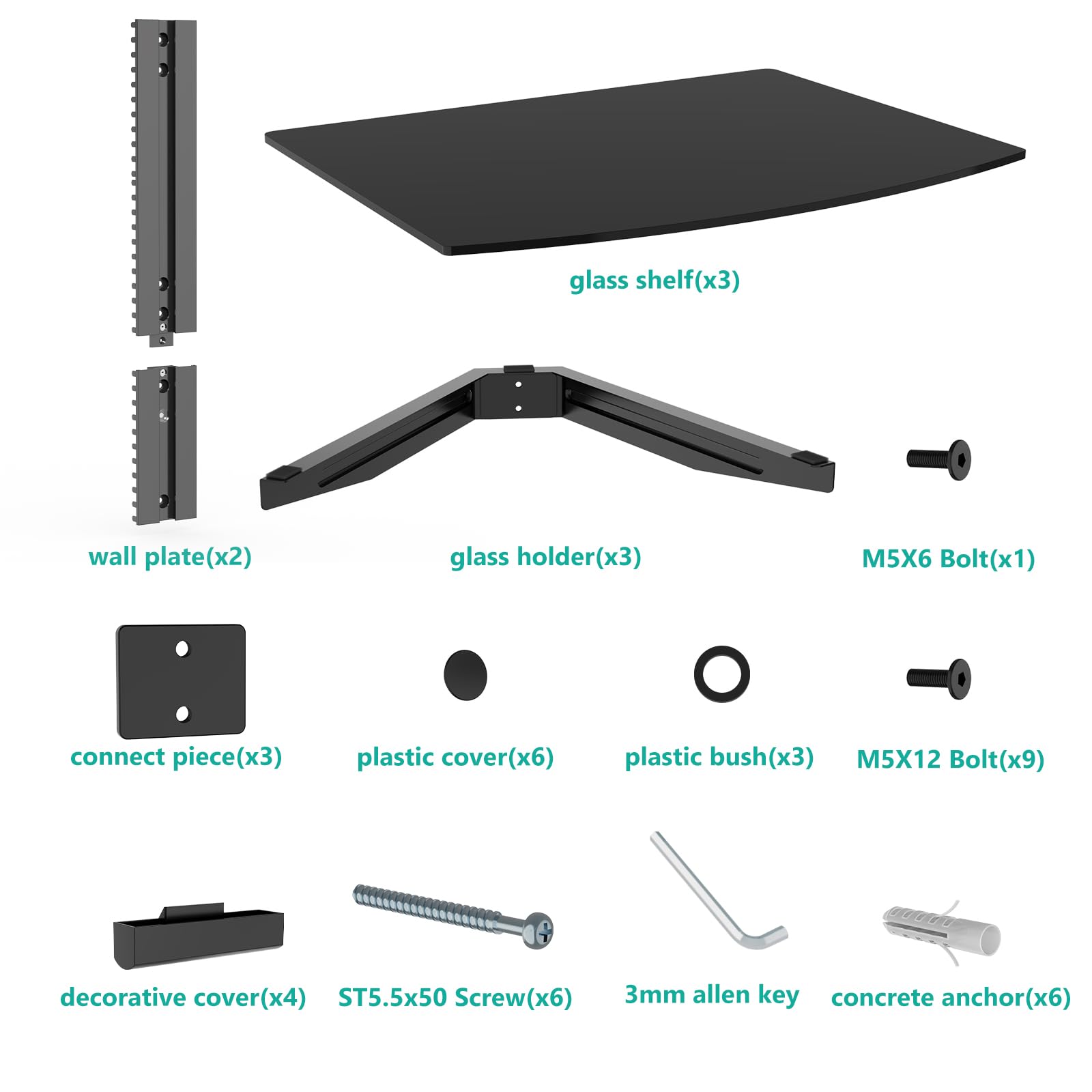 WALI wall-mount setup supports DVD players and game consoles.