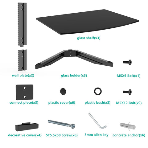 WALI wall-mount setup supports DVD players and game consoles.
