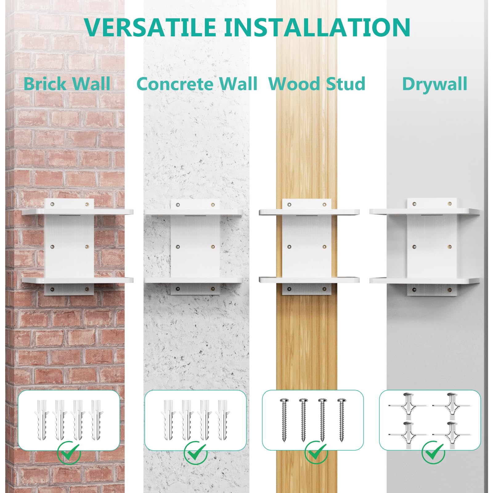 WALI white finish brightens spaces while organizing entertainment essentials