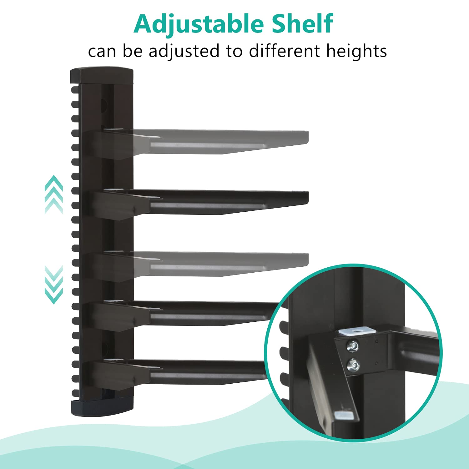 WALI tempered glass shelves 15x11 inches provide sturdy support for AV gear.