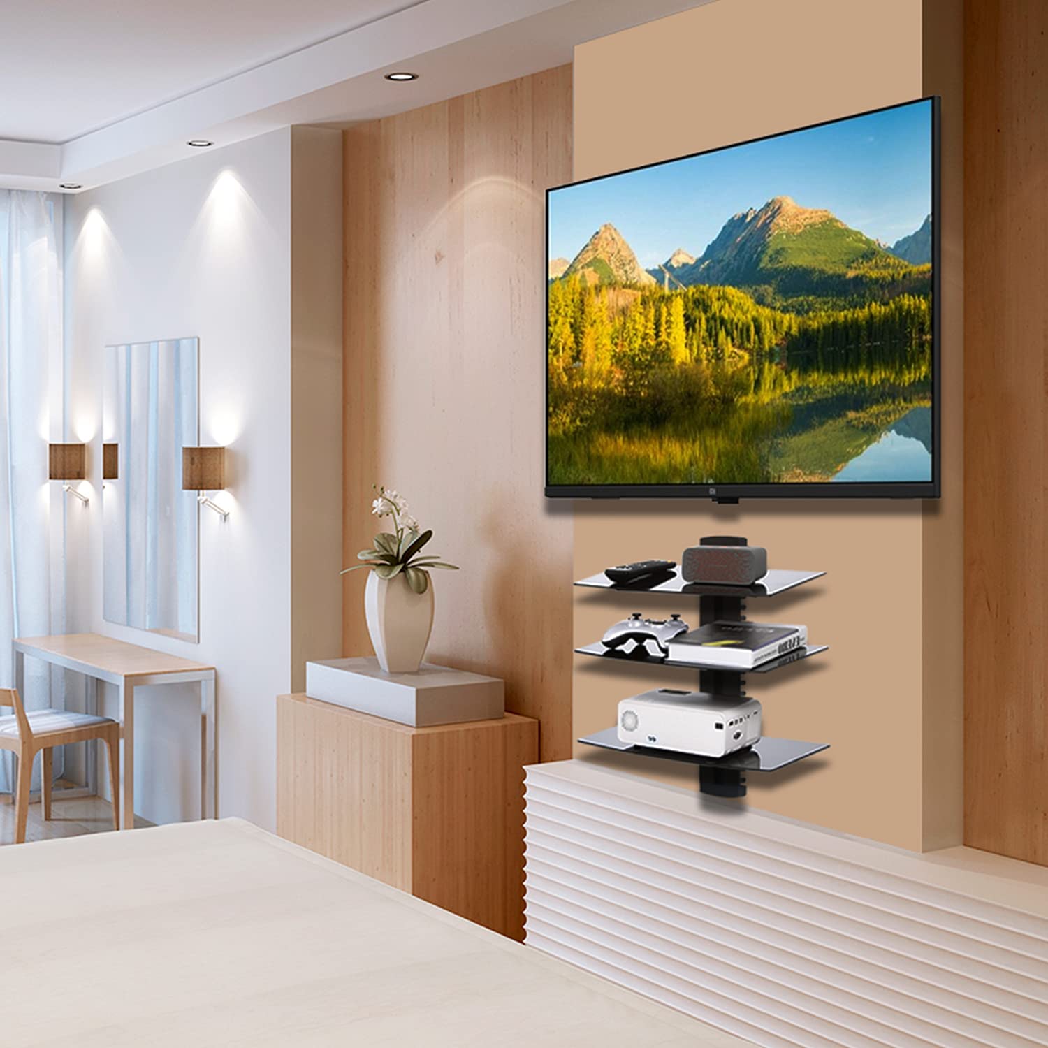 WALI supports up to seventeen point six pounds per shelf for versatile devices.