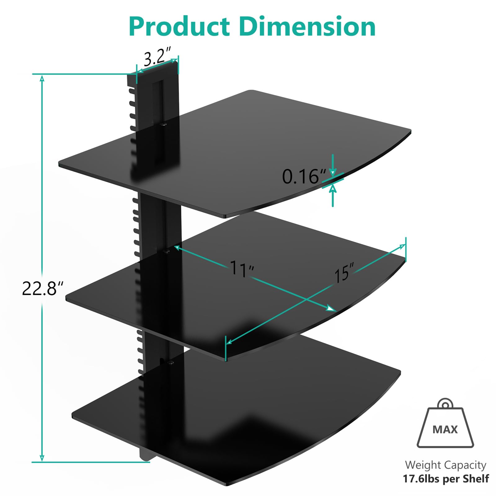 WALI slim wall plate with cable management hides cables neatly.