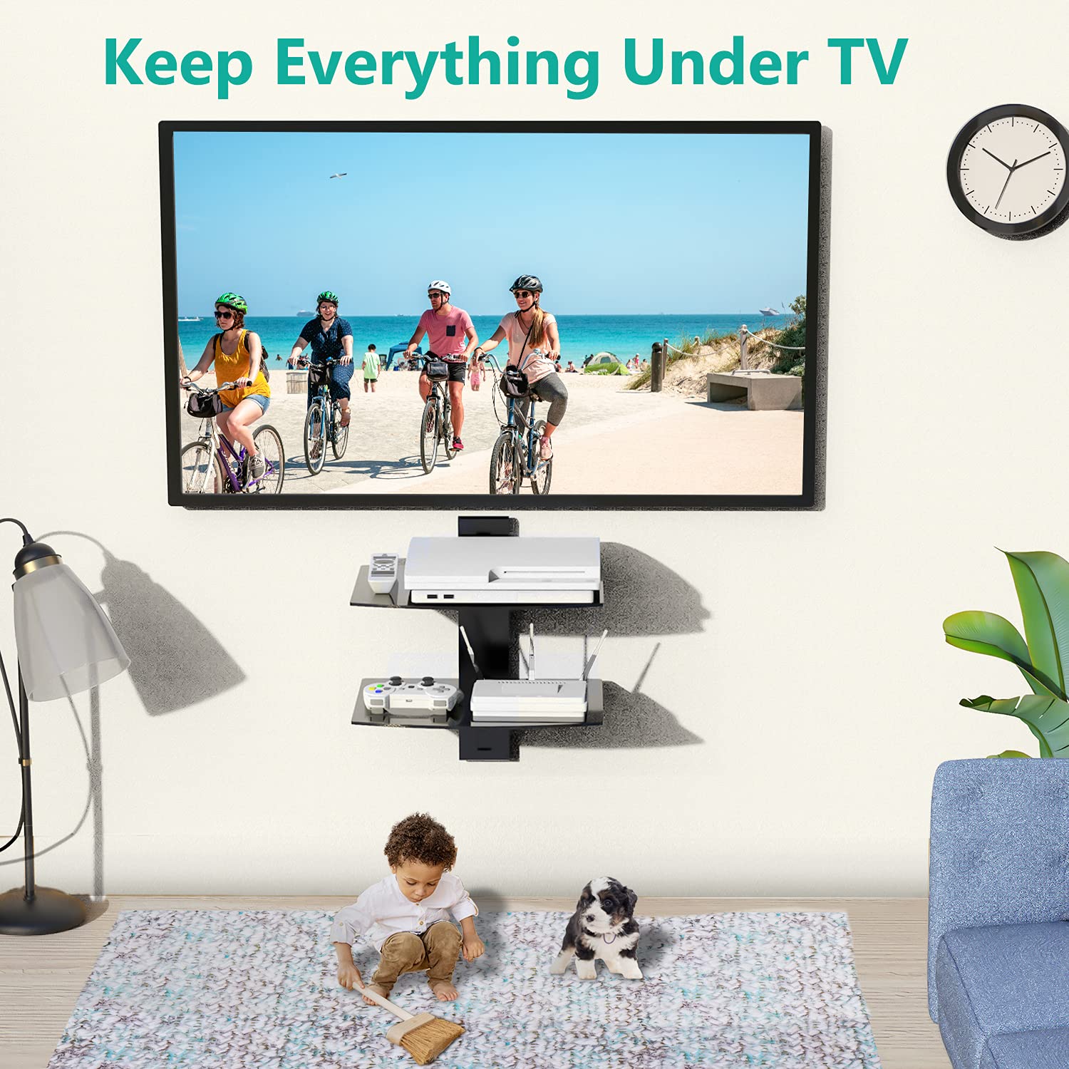 WALI wall-mounted shelf with adjustable height for flexible setup